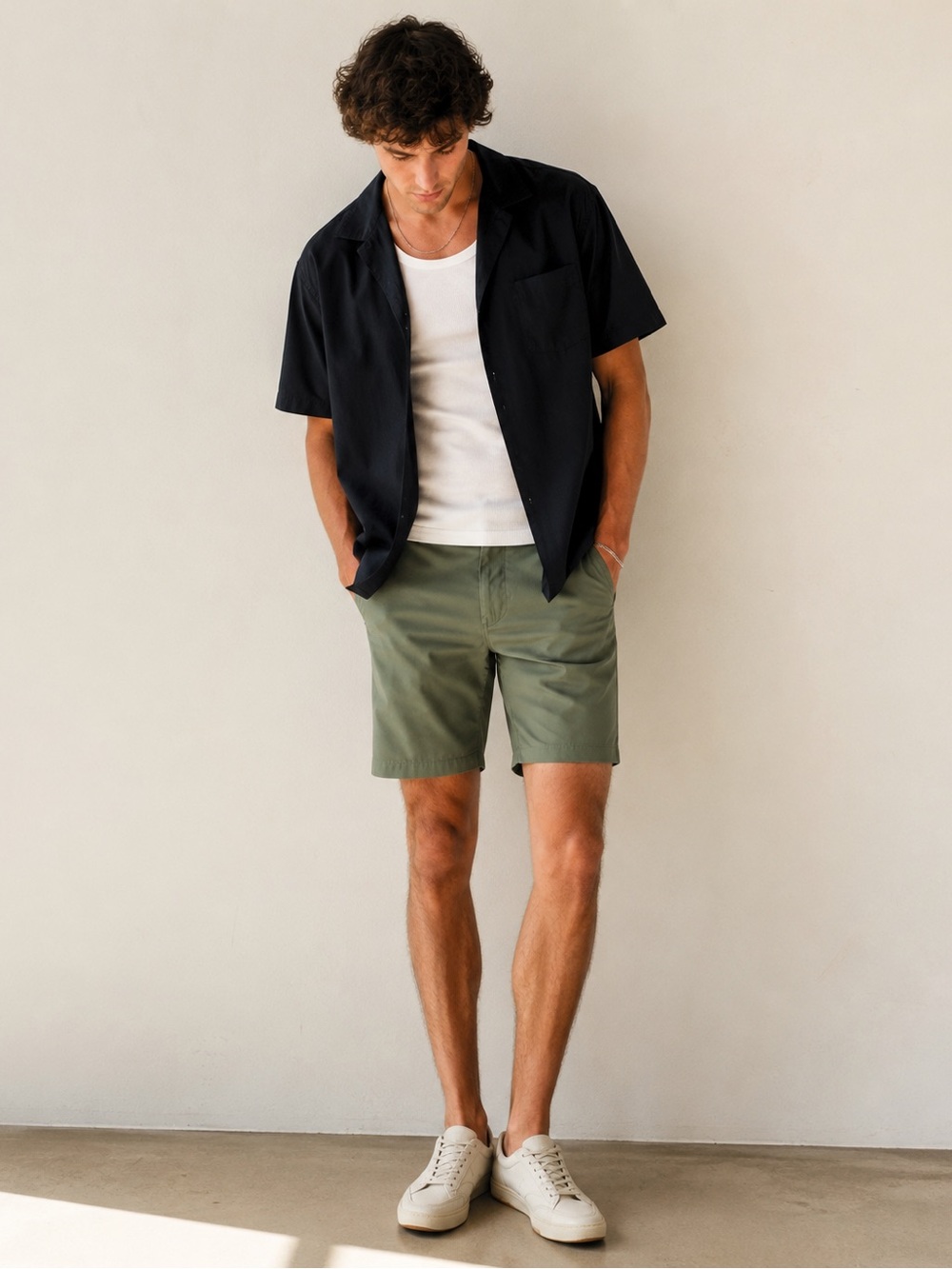 J Crew Men’s Performance Shorts In Olive Green 9” Inseam Size 31